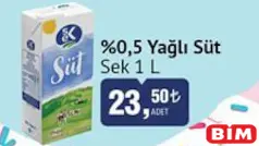 SEK %0,5 YAĞLI SÜT 1 L